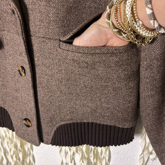 Favorite Daughter NWOT The City Bomber in Brown Houndstooth Size M - Picture 4 of 16